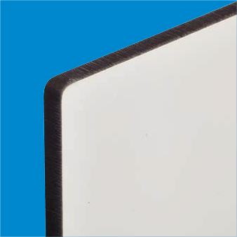 corner angle view of tempered hardboard black back substrate material